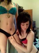 Helping Her Friend Undress