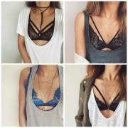 Really Enjoying The Current &Amp;Quot;Strappy Bralette Under Loose Fitting Shirt&Amp;Quot; ...