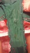 Some Girl &Amp;Quot;Snow&Amp;Quot; On This Dark Green Gusset!