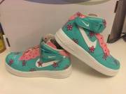 The Nike Air , Force Cherry Blossoms I Made ,,, Airbrushed Then Handpainted Cherry ...