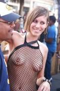 If Her Top Was More Opaque Then You Wouldn't See Her Nipple Piercings. This Is A ...