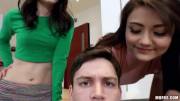 Adria Rae, Lucie Cline | Shy Bf's First Threesome