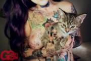 Cats, Tats N Tits. What More Could You Want From Evie?