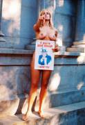 Vicky Drake Posing Nude For Her Stanford Student Body President Campaign Poster Outside ...