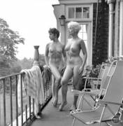 Jean Spaul (Sporle) And Pamela Green Taken By Harrison Marks On The Balcony Of The ...
