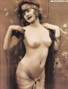 A Parisian Girl Poses Nude For This Vintage Erotica Postcard In The Early 1900S, ...