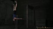 Casey Hung Upside Down In Strict Bondage, With A Dildo Inside Her Pussy, A Vibrator ...