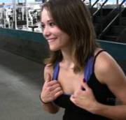 Cute Shy Babe Flashing Her Tiny Tits [Gif]