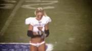 Alli Alberts Chugging Beer On The Football Field [Gif]