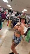 Stripping Naked In A Clothing Store