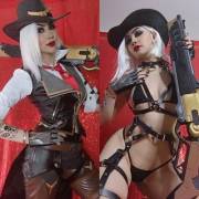 Ashe From Overwatch On/Off Cosplay By Felicia Vox