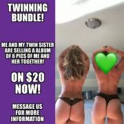 [F]Me And My Twin Sister Did A Little Photo Set Together;) Interested? Pm For More ...
