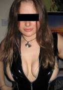 Busty British Amateur Bursting Out At The Seams In A Black Latex / Pvc Outfit [F] ...