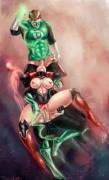 Supergirl, Hal Jordan &Amp;Amp;Amp; Kyle Rayner Threeway (Tuomashart) [Dc Comics]