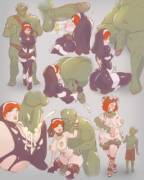 Redhead Nun Is Happily Bred By An Orc [F Wholesome Corruption; Pregnant Age Progression] ...