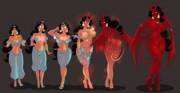 Princess Succubus (F Human -&Amp;Amp;Gt; F Demon Girl; Corruption)[Aladdin] By Lufidelis