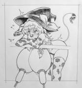 Touhou: Cow Marisa Kirisame [F Human -&Amp;Amp;Gt; F Hucow/Cowgirl; Breast Expansion] ...