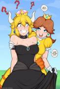 Bowsette &Amp;Amp;Amp; Daisy - Peach's New Look??? (Afrobull)