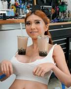 Sexycyborg With Two Big Cups