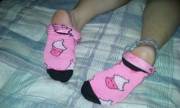 What Do You Think Of My Petite Feet Size 4 1/2 In My Colorful Pink Cupcake Socks! ...