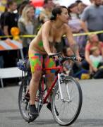 I Rode In The Seattle Solstice Nude Bike Parade, With Tetris Painted On Me And Nes ...