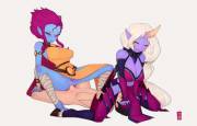 Soraka &Amp;Amp;Amp; Evelynn Cosplaying Each Other On A Threesome [34No404]