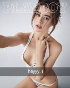 [Sc] The Snapchat-Inspired Cover Of Playboy's First-Ever Non-Nude Issue, Which Will ...
