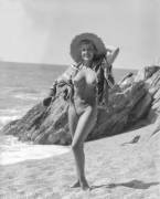 From Kamera Klub We Have Nancy Roberts Posing On A Beach With Only A Sun Hat And ...