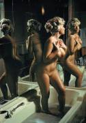 Pamela Green In The Bath Taken By Harrison Marks In The Bathroom Of His Gerrard Street ...
