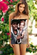 A Picture Of Supermodel Barbara Palvin, With A Picture Of Her And Her Boyfriend On ...