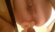 On The 12Th Day Before Christmas I Give /R/Sissies ... A Pic Of My Clitty Leaking ...