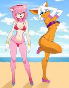 Amy And Rouge Get Their Comeuppance As Bitchy Beach Babes: Death By Suntan Lotion! ...