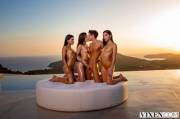 Apolonia Lapiedra, Emily Willis And Little Caprice In A Foursome With The Cute Alberto ...