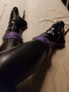Covering Up The Locks Of My Boots With Latex Socks