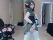 [Loz] Auburn Haired And Glasses Rule 63 Link Showing Off Her Ass For Cam; Without ...