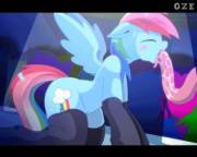 Rainbow Dash Getting Tentacled [Animated] (Artist:oze) (Part 3)