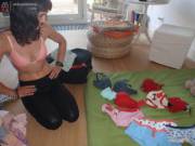 Behind The Scenes: Models Bring A Bunch Of Underwear In, To Mix And Match For Their ...
