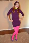 Daphne (Played By My Friend Aria) In Bright Pink Pantyhose. Also Bondage. (X-Post ...
