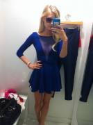 Blue Dress At Changing Room