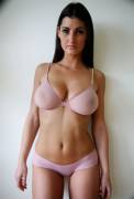 Milf In Sheer, Light Pink Bra And Panties