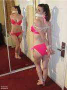 Serene Isley Tied Up In A Pink Bikini, To Cure The Winter Doldrums