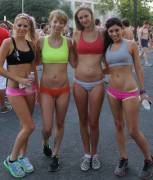 4 Hot Sorority Girls At &Amp;Quot;Undie Run&Amp;Quot;