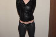 The Leather Isn't Real, But The Boobs Are - Leather Jacket Request [F] (X-Post From ...