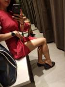 Dress And Pantyhose In The Dressing Room ! :)