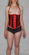 Another Picture Of My Wife In The Red And Black Corset From Yesterday. Comments And ...