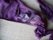 My Pretty Purple Thong, All Wet And Creamy. Hope A Certain Someone Really Enjoyed ...