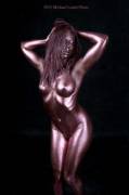I Cover My Whole Body &Amp;Amp;Amp; Hair With Metallic Bronze Paint