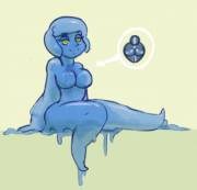 Slime Girl Powered By A Magic Fertility Sculpture.