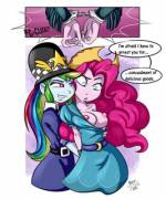 Copper Rainbow Dash Abusing Her Authority With Pinkie Pie [Equestria Girls] (Artist: ...