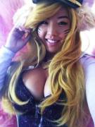 Cosplay, Colored Hair &Amp;Amp;Amp; Curves On This Cutie